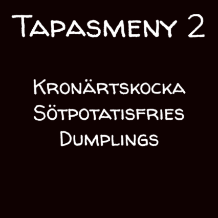 Tapasbox: Kronärtskocka, Sötpotatisfries & Dumplings